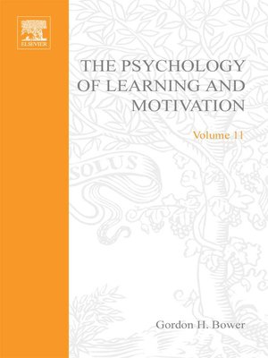 cover image of Psychology of Learning and Motivation